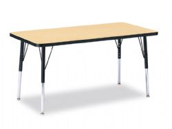 Oak Top Table 30''x72'' 15''-24'' High Adjustable Legs